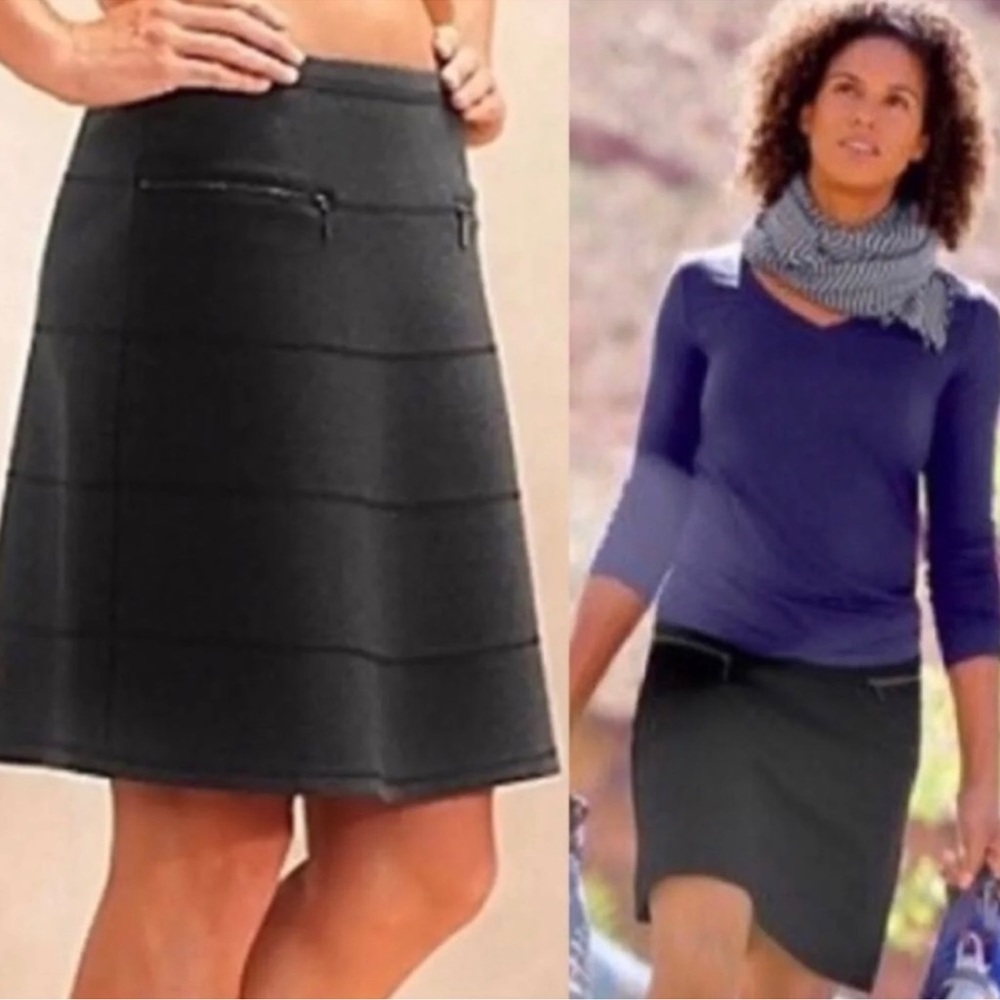 Athleta Strata A Line Black Athletic Skirt Size Small NWOT